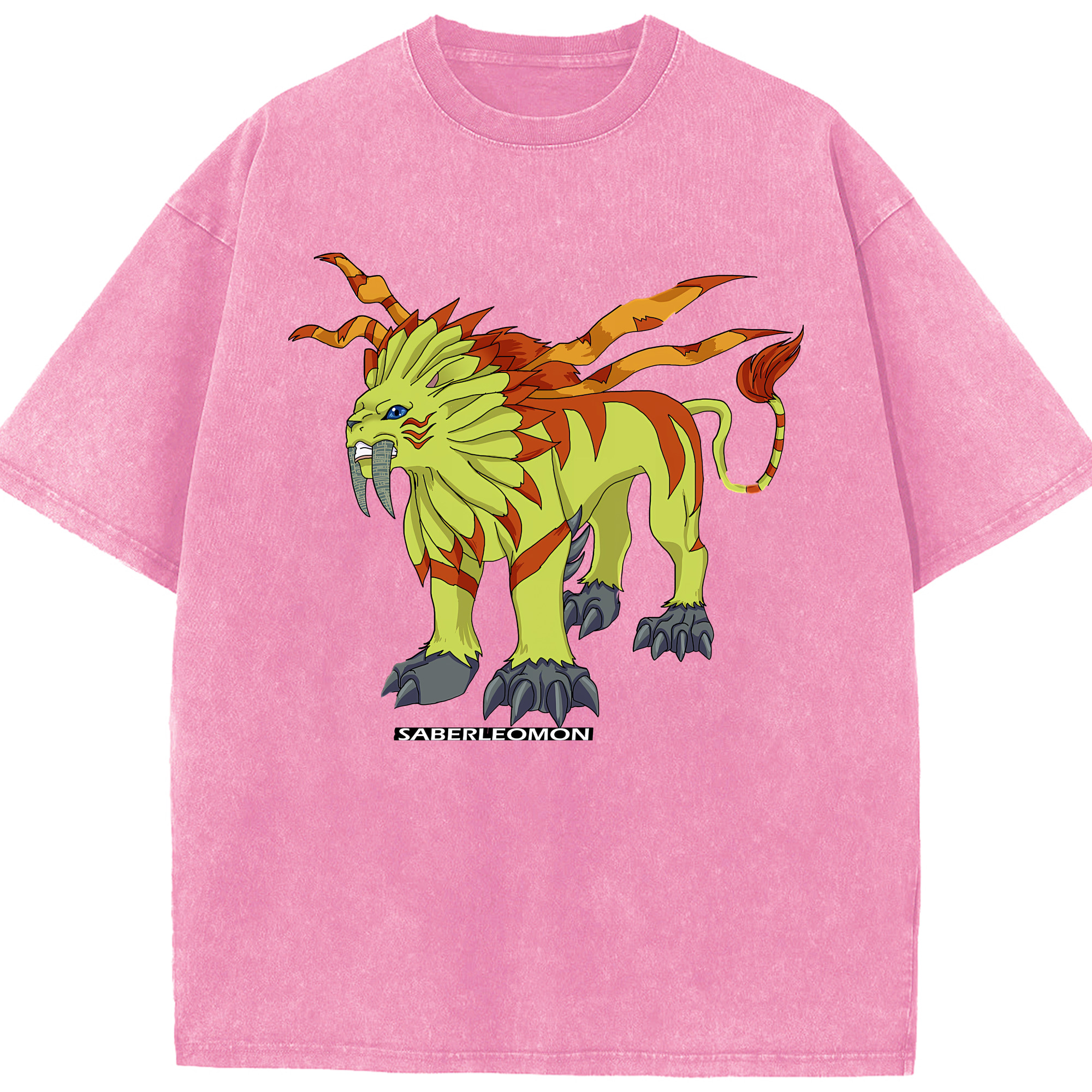 （画像用） Digimon デジタルモンスター/デジモン 綿100% ヴィンテージ風 半袖Tシャツ（フロントプリント）